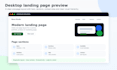 build a responsive HTML CSS javascript landing page