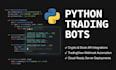 develop custom python trading bots and exchange API integrations