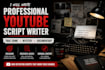 write mystery and unsolved cases youtube scripts