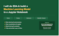 do eda and build a machine learning model in jupyter notebook