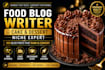 write SEO  food blog posts and cake  website content