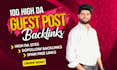 create high da guest post backlinks with SEO quality guest posting service