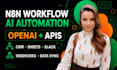 build n8n workflow automation with openai, apis and webhooks