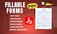create dynamic fillable PDF forms and editable documents