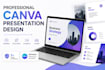 design professional presentation in canva