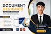 design business documents, invoices and editable pdfs