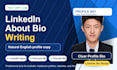 write your linkedin about section and professional bio