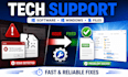 troubleshoot technical issues and fix software or file problems
