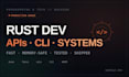 develop your high performance rust backend, API, and systems