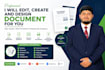 edit, create and design document for you