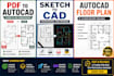 create autocad floor plan and PDF to dwg conversion