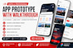 create an app prototype with user flow and demo video