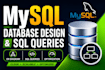 design mysql databases, er diagrams, and write sql queries