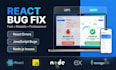 fix bugs in react javascript node js website
