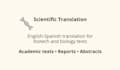 translate scientific texts from english to spanish