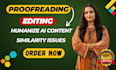 edit ai generated content into human written content