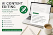 edit ai generated content into natural human writing