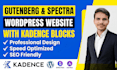 design a gutenberg wordpress website with spectra kadence blocks
