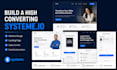 build a high converting systeme io website, landing page and sales funnel