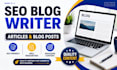 write SEO blog posts and articles for your website