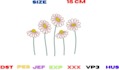 daisy embroidery pattern design