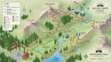 design custom ranch visitor map for trail hiking navigation and topographic maps