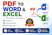 convert PDF to word or excel manually