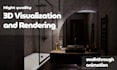 create interior 3d visualization with rendering and video