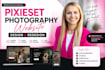 design an attractive pixieset website, photography website, squarespace