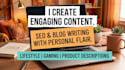 write SEO articles, blog posts and product descriptions