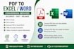 do accurate data entry, excel data entry, PDF to word, copy paste and typing