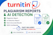 check plagiarism and provide ai detection reports