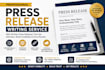 write a professional press release for your business, brand, or event