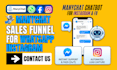 setup manychat automation chatbot for instagram and facebook, make uchat chatbot