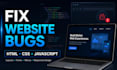 fix frontend website bugs and design issues