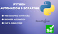 write a python automation script and web scraper