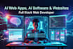 do ai web app, ai software, ai website development as full stack web developer
