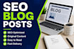 write SEO blog posts for you