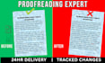professionally proofread and edit academic and everyday text