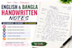 write neat english and bangla handwritten notes