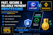 do payment processing in coins and binance