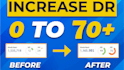do domain rating DR ahref increase to 70 plus and safe