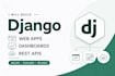 build custom django web apps, dashboards, and rest apis