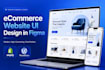 design a shopify or woocommerce ecommerce website UI in figma
