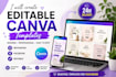 design editable canva social media templates