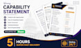design a professional government capability statement in 5 hours