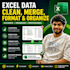 clean, merge, format data professionally