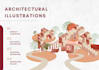create architectural illustrations and collages