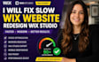 fix slow wix website rebuild wix website redesign wix studio website