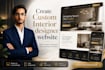 create interior designer website, responsive, professional, SEO optimized